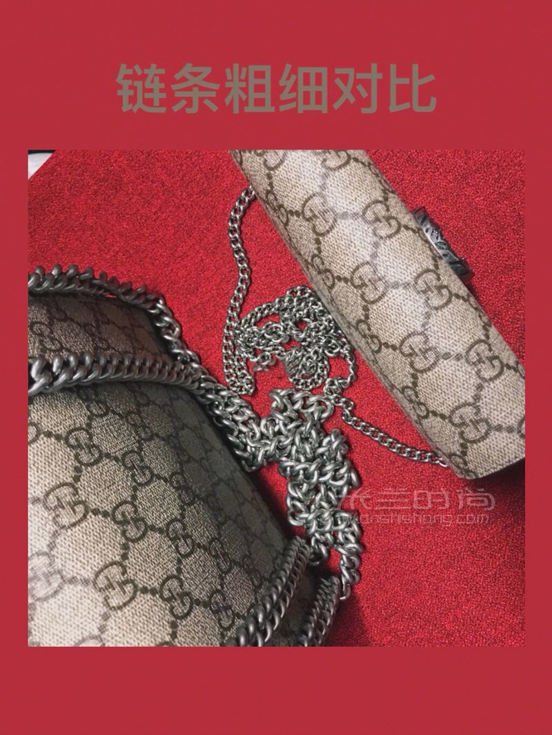 Gucci酒神小號(hào)（mini） supermini 對(duì)比 (4)