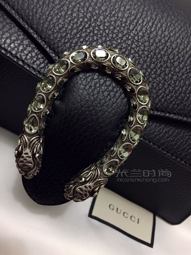 Gucci Dionysus黑色鉆扣酒神包我要上精選 (4)