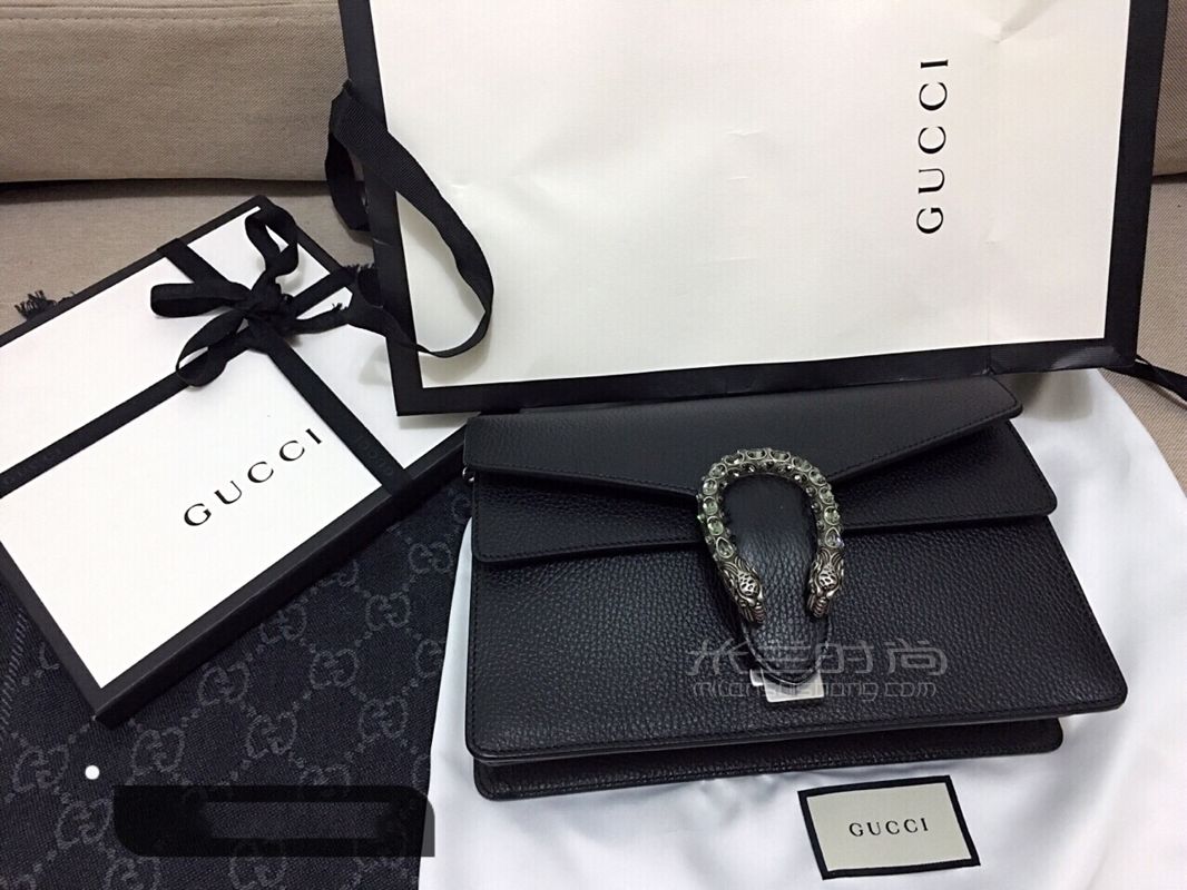 Gucci Dionysus黑色鉆扣酒神包我要上精選 (5)