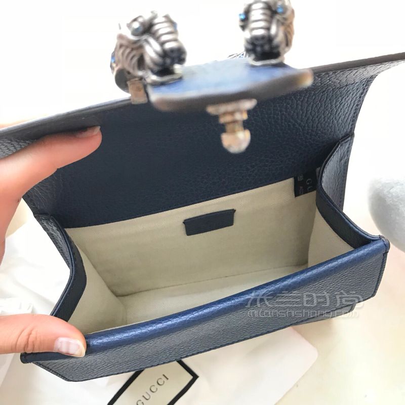 第一年留學(xué) 暑假回國禮物 Gucci Dionysus2018新色 深藍色酒神mini (2)