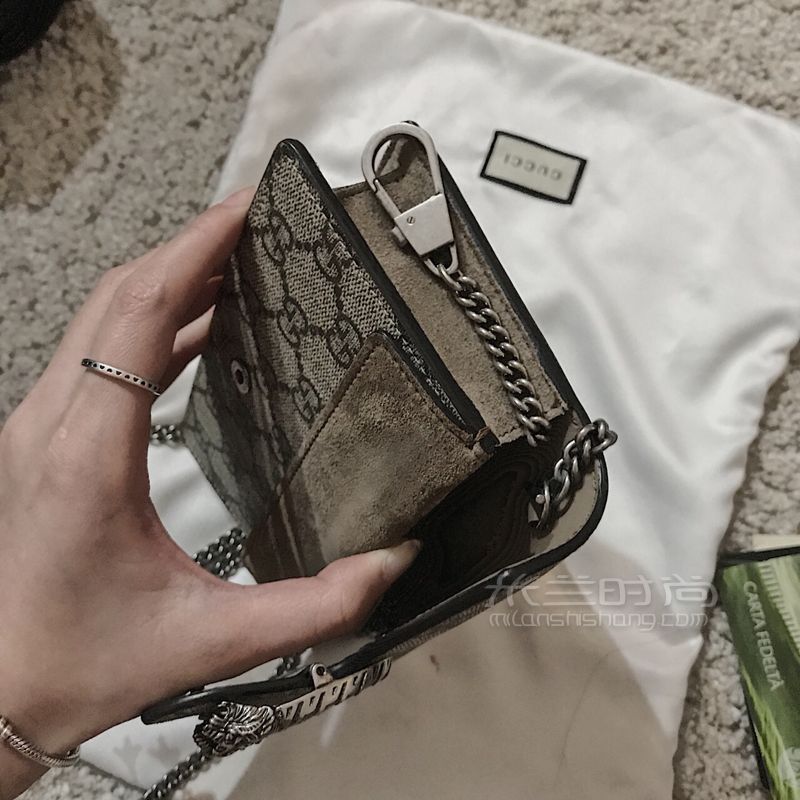 GUCCI Dionysus酒神包 mini size 附上身圖 (6)