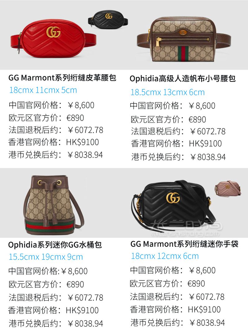 1w以內(nèi)92款Gucci包包大總結(jié)+全球比價(jià)！GUCCI 古馳 （精選版53款） (5)