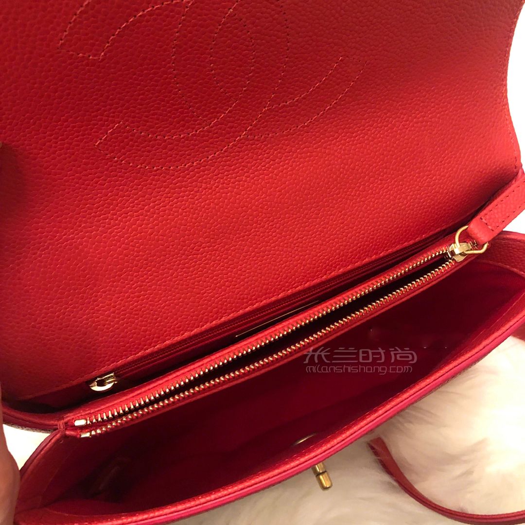 香奈兒Chanel 2019新款氣質(zhì)滿分的紅金鏈條包 (5)