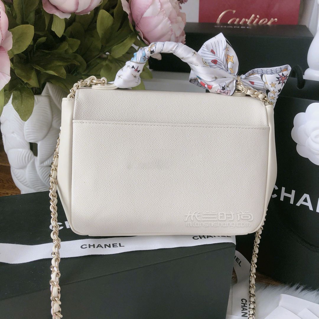 ♀可能是Chanel最仙的包了 香奈兒春夏款白色郵差包 (5)