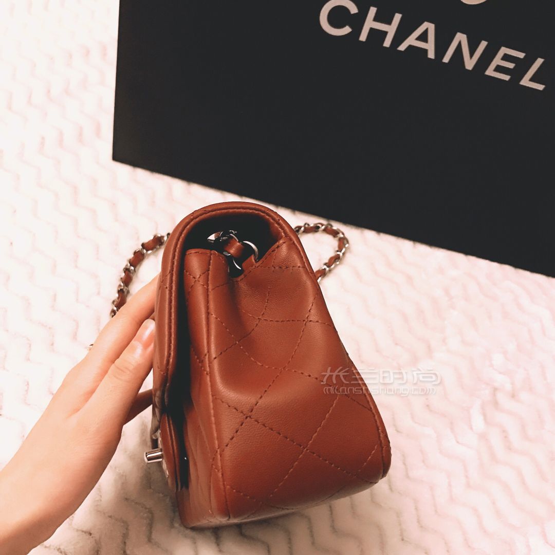 香奈兒 chanel包 2019秋冬新款 chanel cf mini羊皮銀扣 (7)