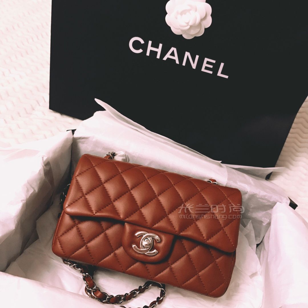 香奈兒 chanel包 2019秋冬新款 chanel cf mini羊皮銀扣 (1)