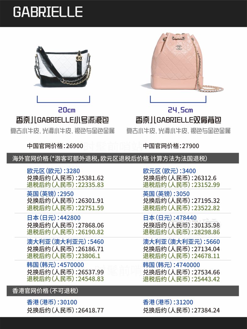 香奈兒 Chanel 經(jīng)典款包包全球比價（2019年5月最新） (9)
