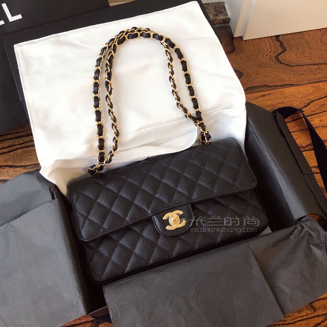 Chanel cf 中號(hào) 牛皮荔枝紋 2018新年第一包 (6)