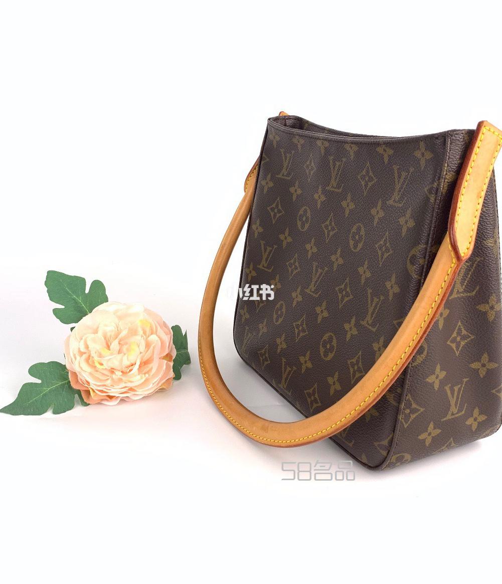 99新 Lv 路易威登 looping中號(hào) 中古老花包,lv手鏈辨認(rèn)真假_16