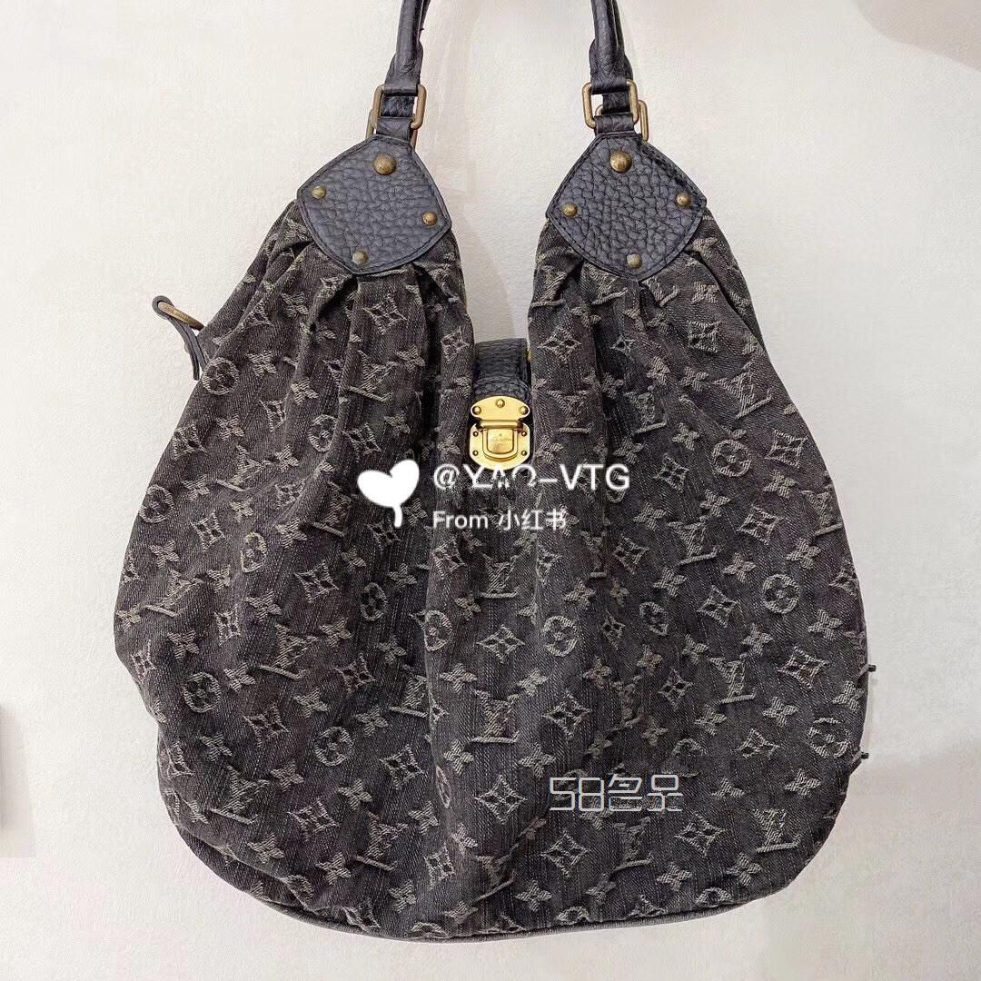 LV中古丹寧老花單肩包,lv emilie 2014_1