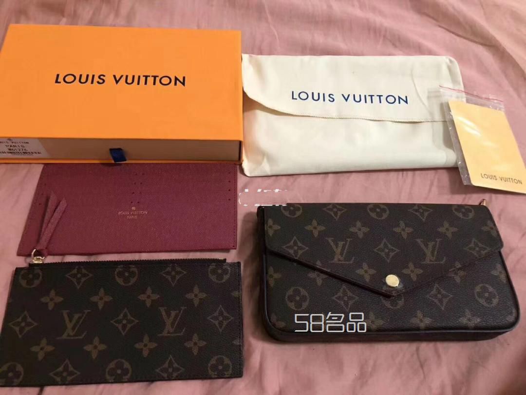 500+入手的LV鏈條包三合一老花三件套,lv花朵帆布手袋_1