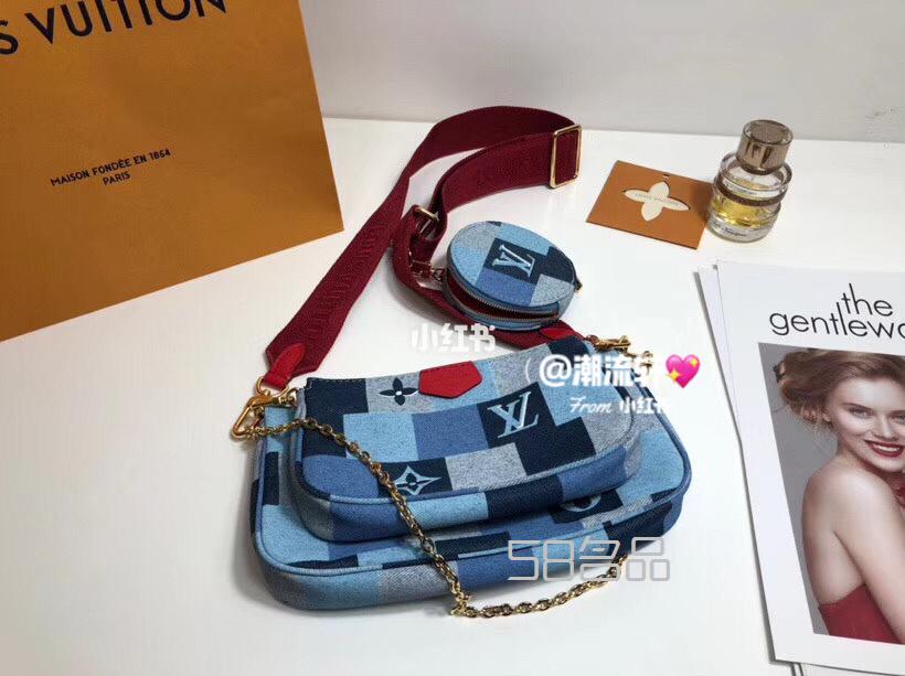 新款2020LV牛仔布 三合一 麻將包,lv neonoe手袋 鑒定_1