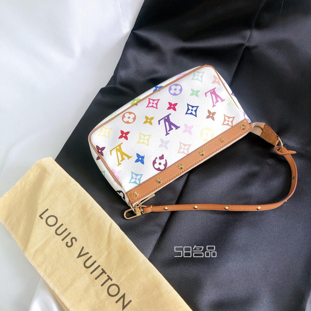 LV白三彩老花麻將包,高仿lv腰帶型號_1