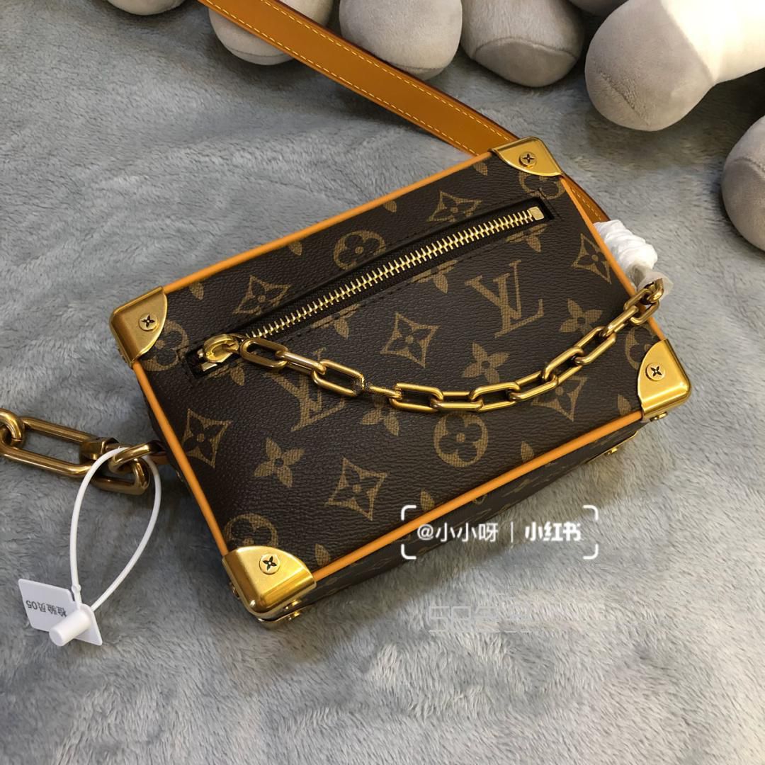 LV軟盒子包mini soft trunk使用中2個缺點(diǎn),lv官網(wǎng)M 55213棋盤格_10