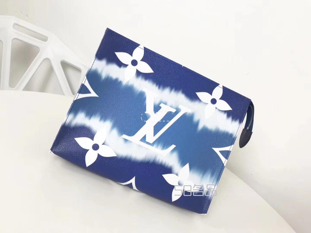 Lv ESCALE 26cm藍(lán)天白云手包洗漱包,lv老花錢(qián)包鑒定_1
