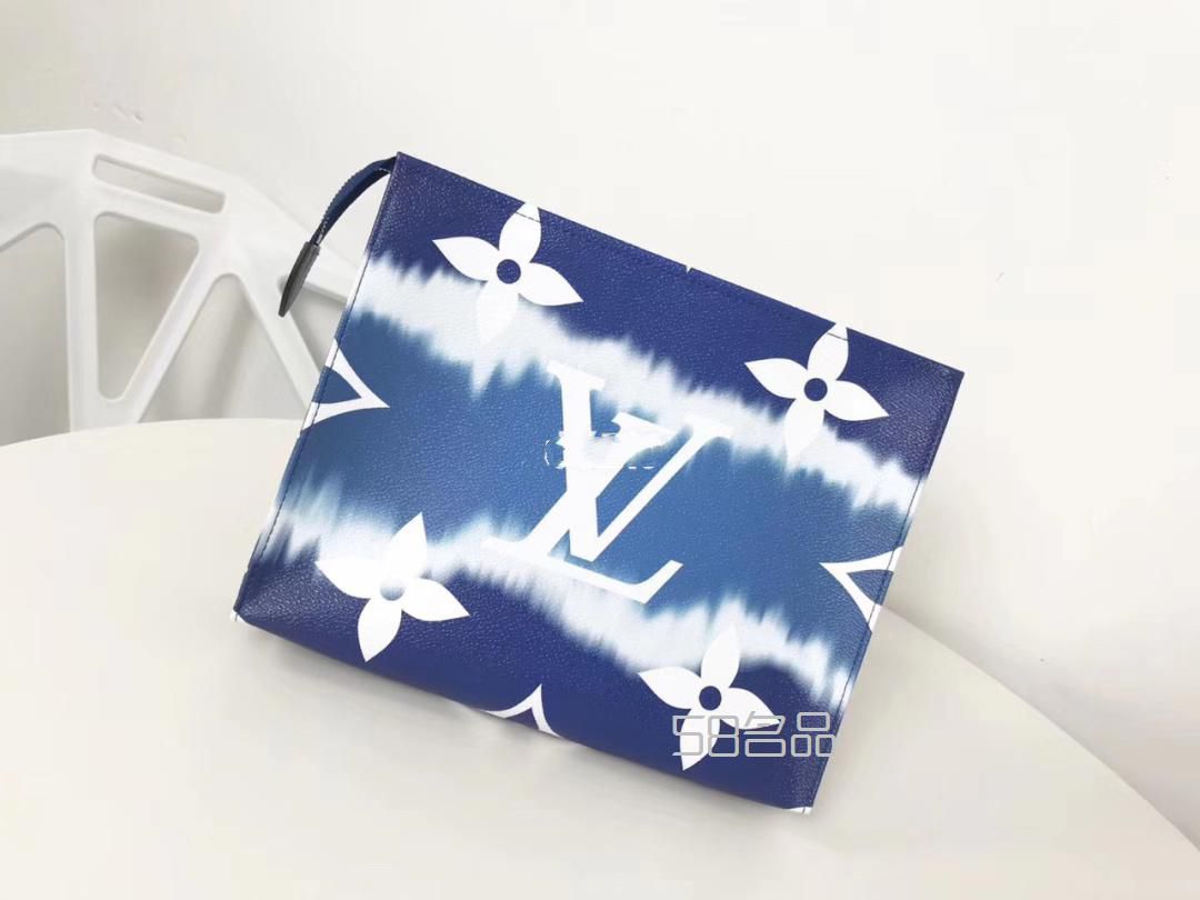 Lv ESCALE 26cm藍(lán)天白云手包洗漱包,lv老花錢(qián)包鑒定_3