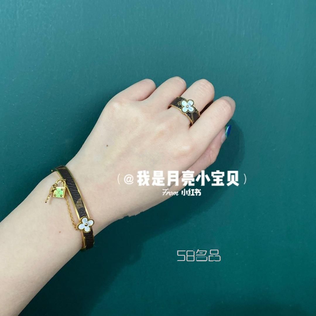 中古包拆包LV老花手鐲戒指,lv名片夾 直插_1