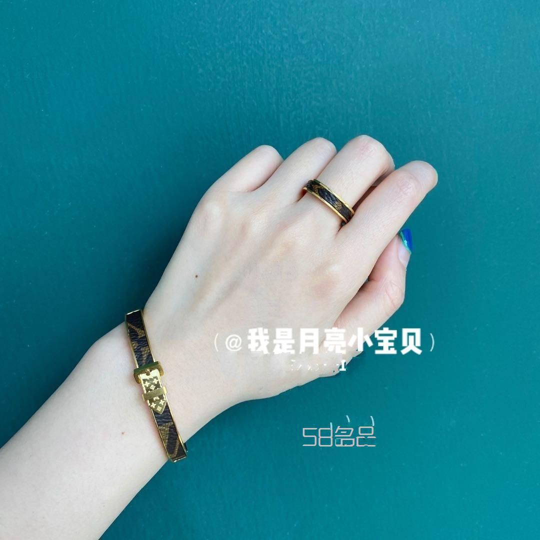 中古包拆包LV老花手鐲戒指,lv名片夾 直插_3