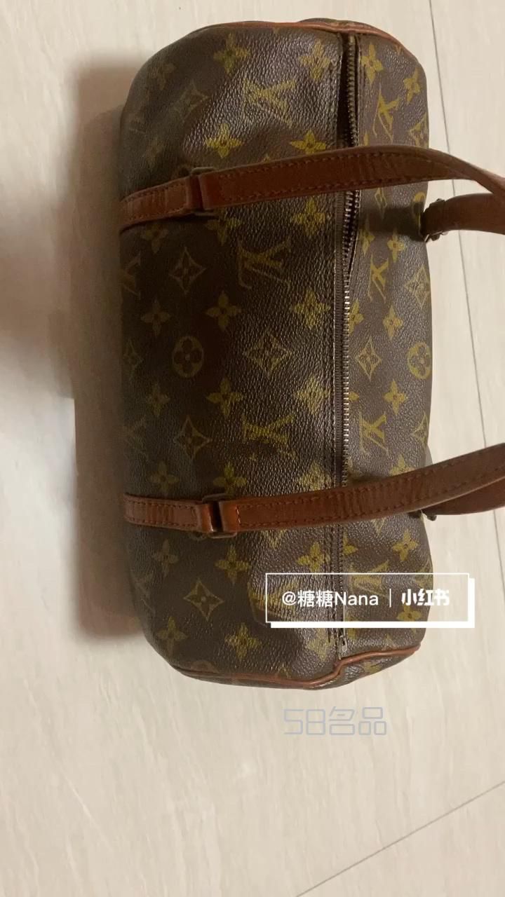 搞到一個(gè)lv中古包｜圓筒紅皮30 愛了愛了,lv 包santa monica系列_1