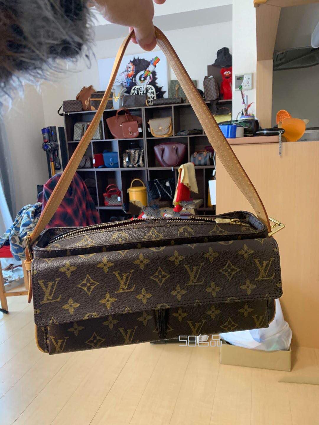 中古lv老花小號(hào)駱駝包,lv包里面的編碼_1