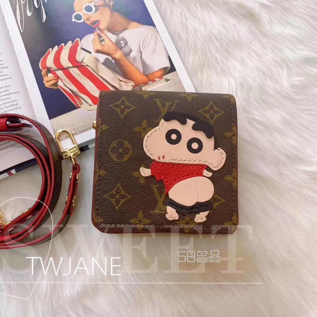 這個lv拆包改造的蠟筆小新也太太太好看了吧,牛仔布lv圍巾_3