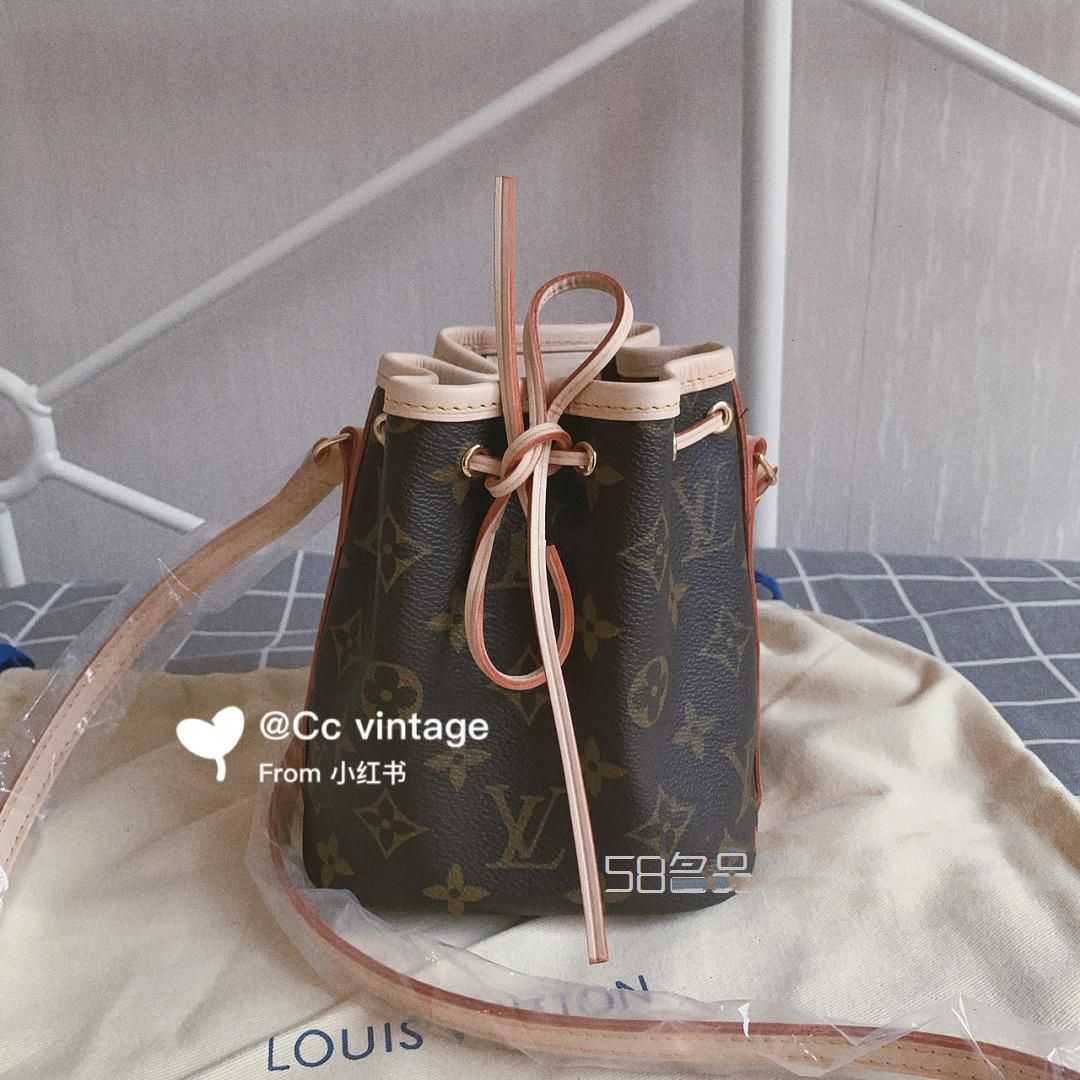 Lv老花小水桶noe nano中古拆包手作,lv圓筒包好看嗎_1