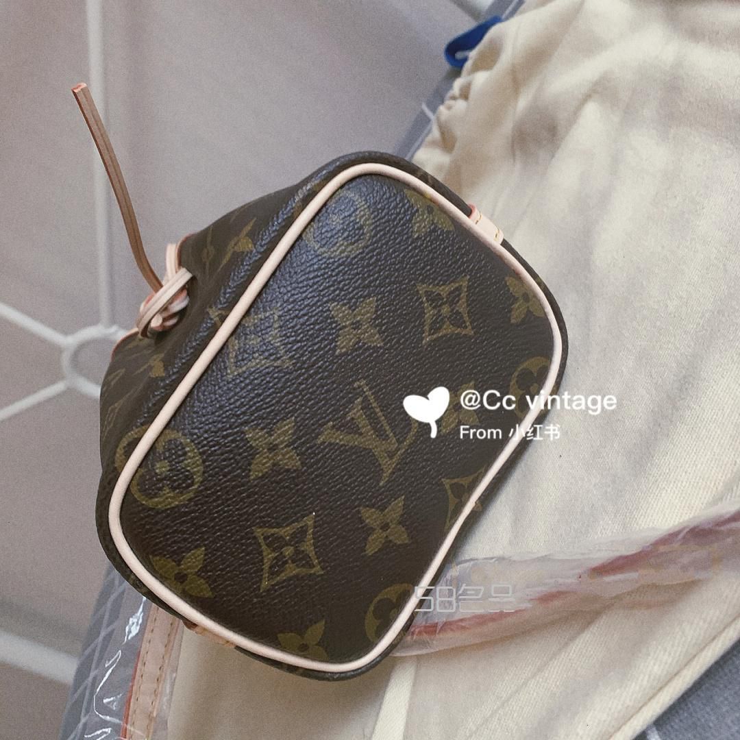 Lv老花小水桶noe nano中古拆包手作,lv圓筒包好看嗎_16