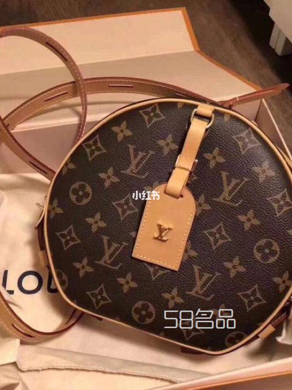 中古老花lv圓餅包包,lv中號購物袋_5