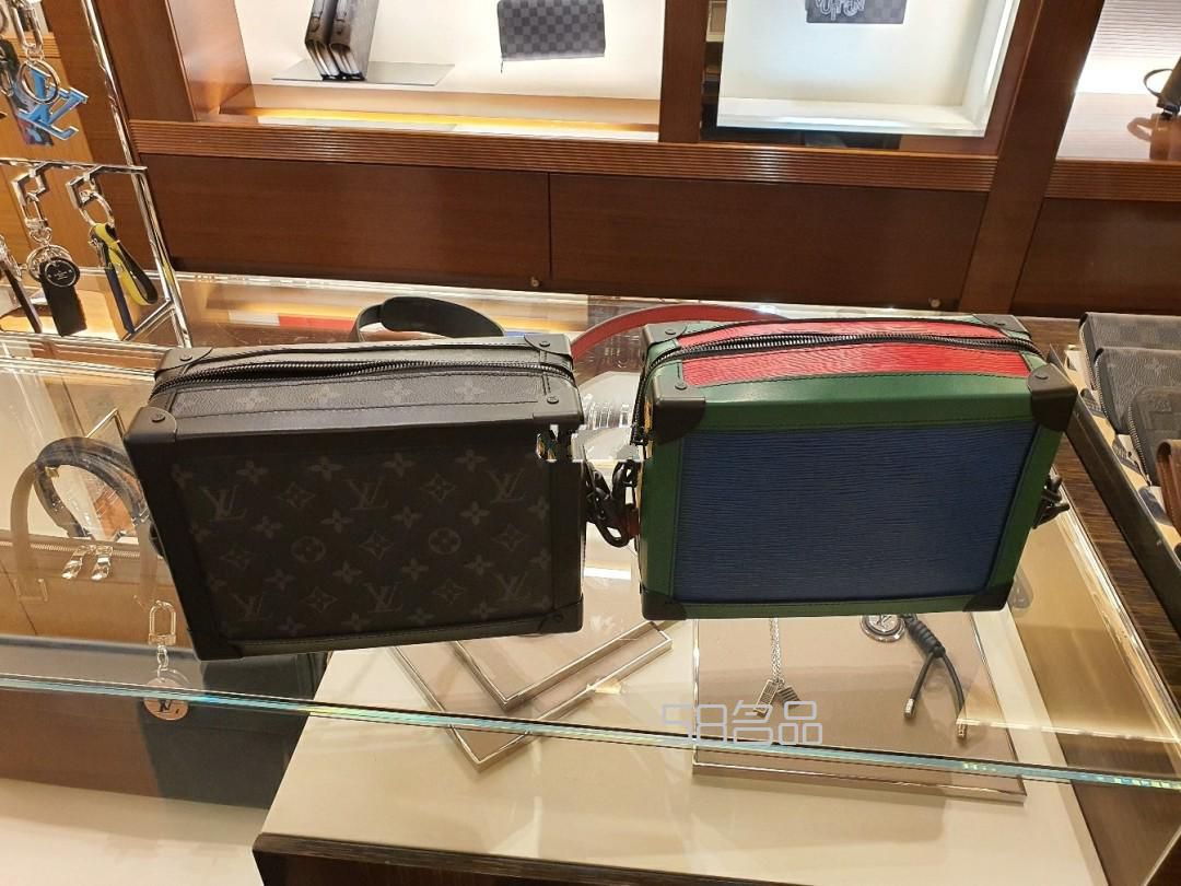 史上較全LV盒子包soft trunk的上身實(shí)物合集,lv白格子包如何分真假_1