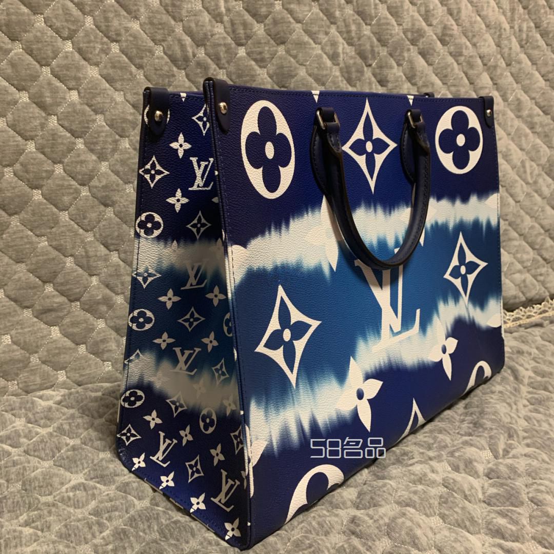 LV2020夏季限定扎染系列托特包包入手～,lv專柜買的變色不均勻_3