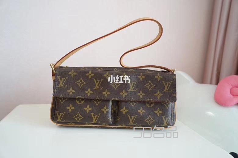 lv駱駝包小號(hào)老花單肩包腋下包,lv lockit手鏈_1