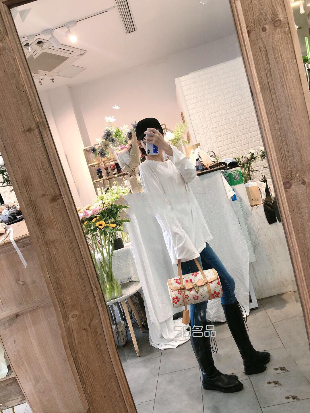 LV村上隆櫻花限量圓筒包,lv41056大小號尺寸_7