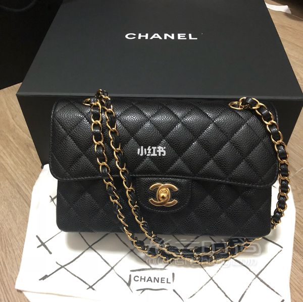 生日禮物 香奈兒cf Chanel cf 小號 黑金牛_2