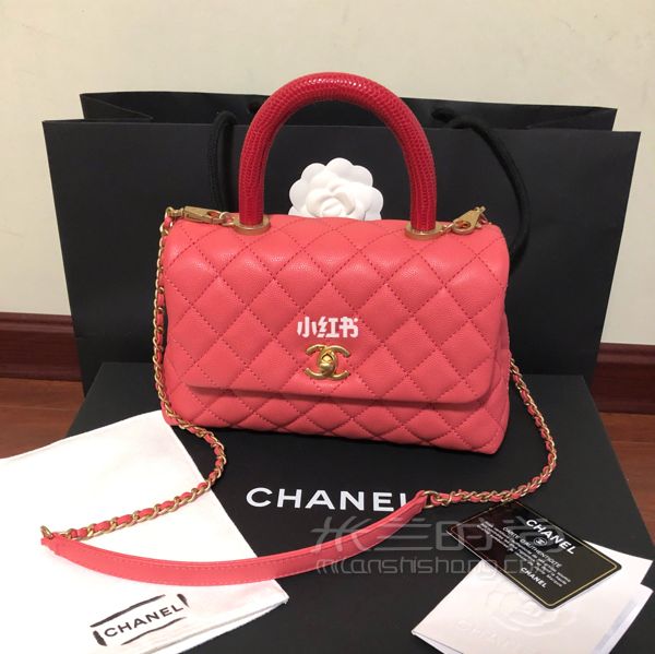 CHANEL COCO HANDLE 小號蜥蜴皮手柄 人生第一只小香_1