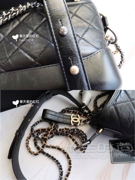 新入手包包之美包推薦Chanel Gabrielle handbag香奈兒小號流浪包全黑色_6