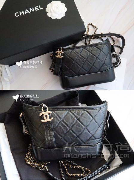 新入手包包之美包推薦Chanel Gabrielle handbag香奈兒小號流浪包全黑色_5