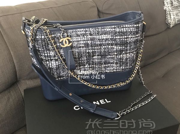 Chanel香奈兒流浪包 新款藍(lán)色毛呢_6