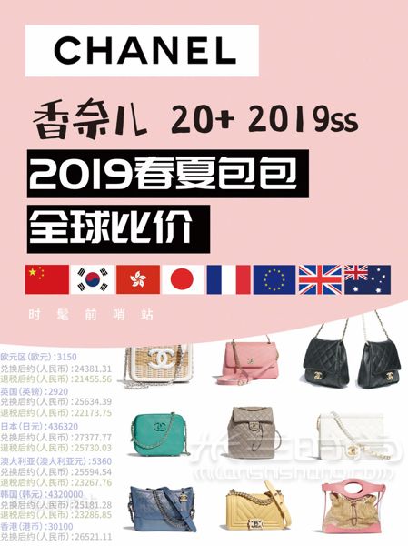 香奈兒 Chanel 2019春夏包包最新全球比價(jià)！ 哈嘍~_1