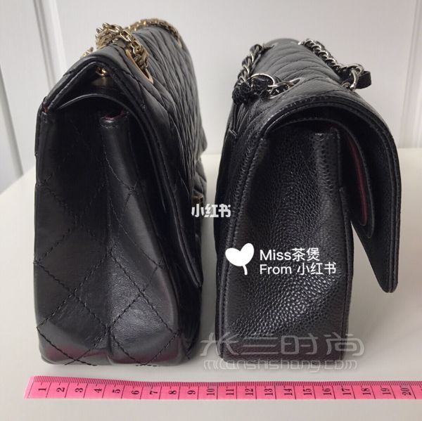 實(shí)用帖Chanel 2.55中號(hào)cf中號(hào)比較_4