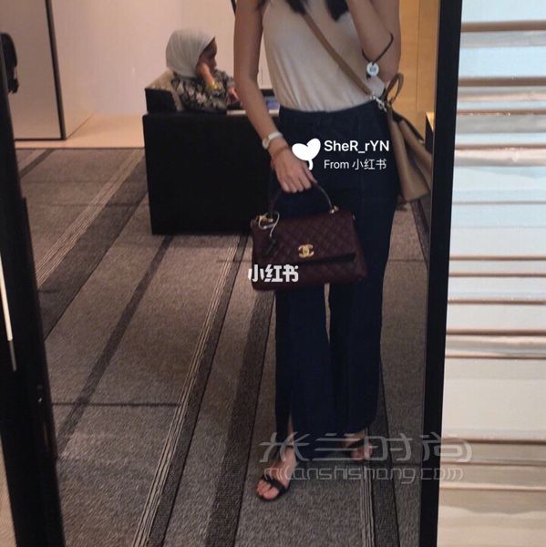 Chanel coco handle 中號 蜥蜴手柄_2