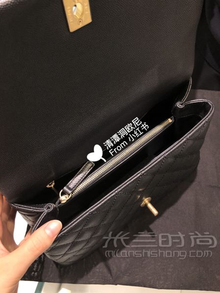 Coco Handle 黑金荔枝皮 蜥蜴柄中號(hào) 韓國(guó)免稅_6