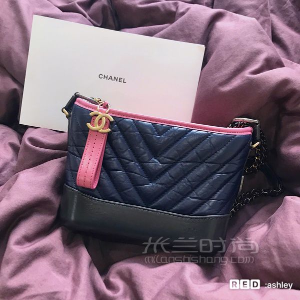 Chanel·GabrielleV紋撞色流浪包 香港圓方購(gòu)入_1