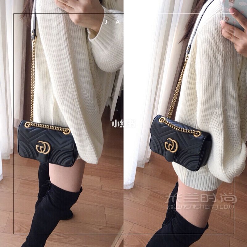 Gucci Marmont mini 上身圖片 接之前這個(gè)Gucci包篇答應(yīng)大家的上身圖片來(lái)了_3