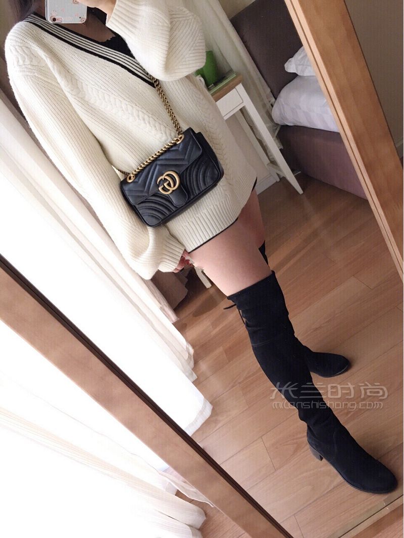 Gucci Marmont mini 上身圖片 接之前這個(gè)Gucci包篇答應(yīng)大家的上身圖片來(lái)了_2