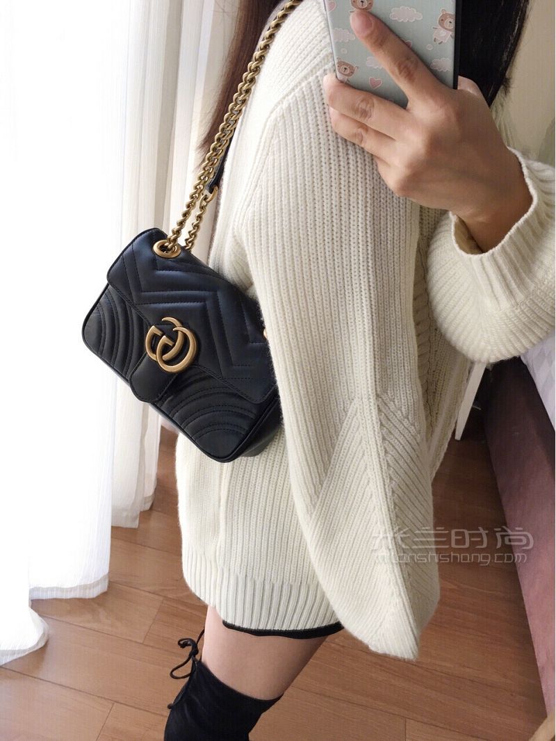 Gucci Marmont mini 上身圖片 接之前這個(gè)Gucci包篇答應(yīng)大家的上身圖片來(lái)了_4