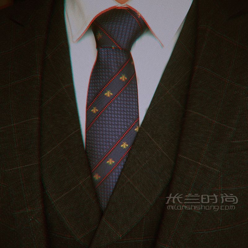 GUGGI小蜜蜂領帶 男朋友禮物領帶_1