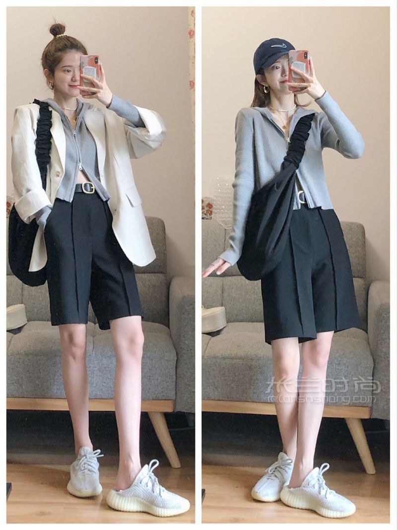 早秋西裝九套米杏色系西裝搭配推薦 搭配牛仔褲_5