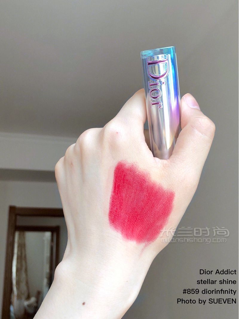 草莓硬糖口紅怎么樣？dior銀管新色859試色圖片_4