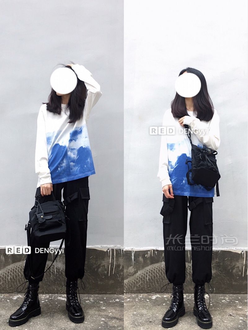 5套早秋穿搭酷女孩厚馬丁靴超A通勤搭配_4