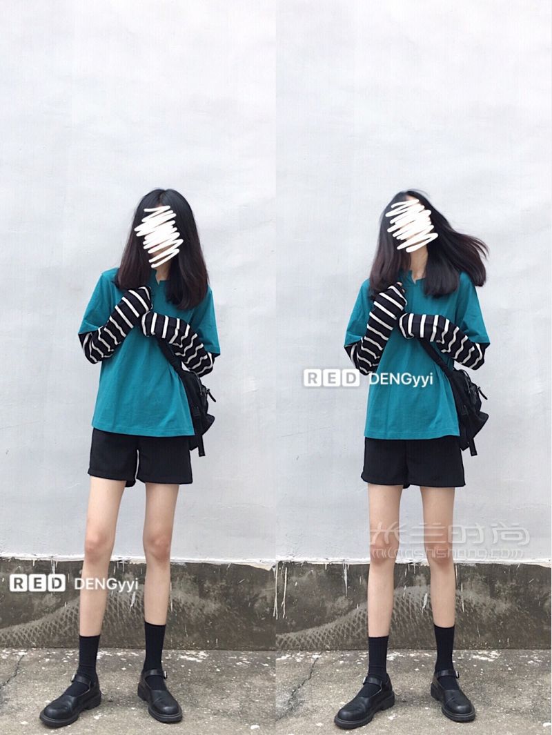 5套早秋穿搭酷女孩厚馬丁靴超A通勤搭配_5